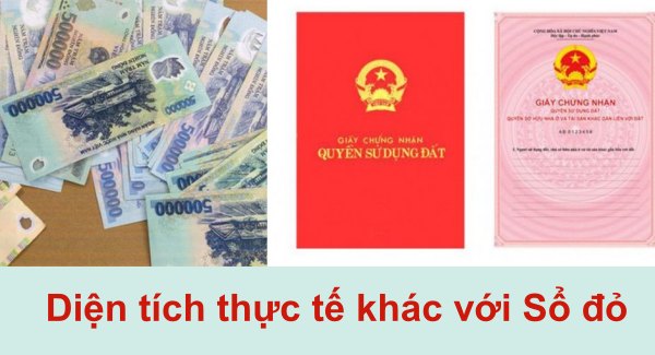 Tiền bồi thường khi diện tích thực tế khác với giấy tờ