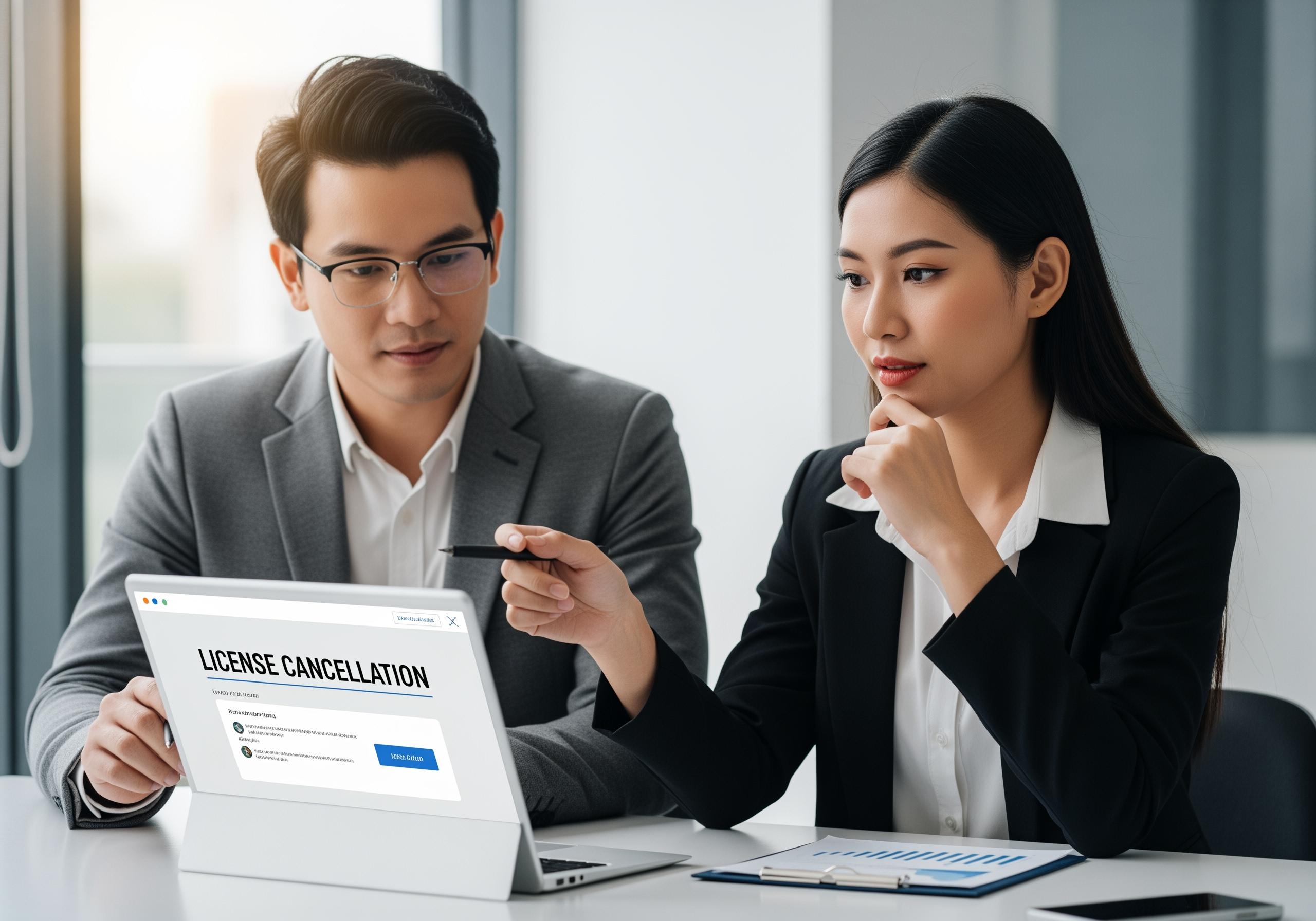 hủy giấy phép kinh doanh online
