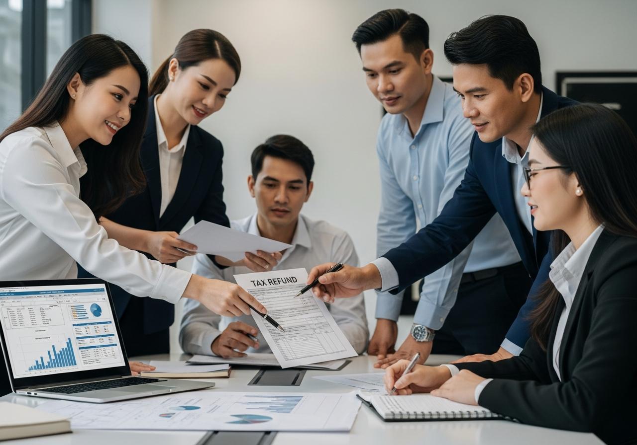 Khai thuế giá trị gia tăng đối với phương pháp khấu trừ thuế đối với dự án đầu tư thuộc diện được hoàn thuế