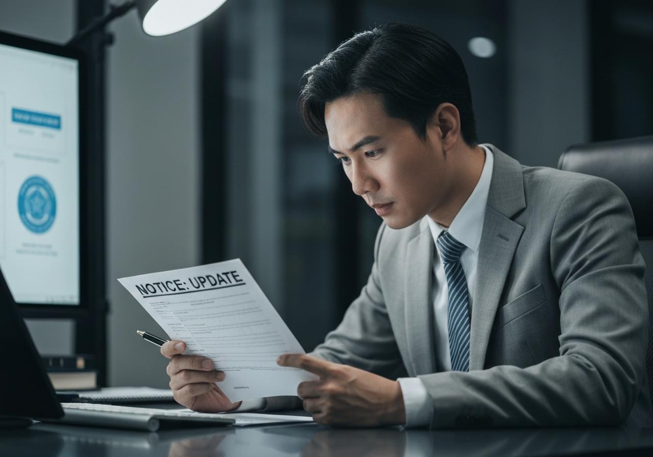 Thông báo điều chỉnh thông tin tại thông báo phát hành biên lai